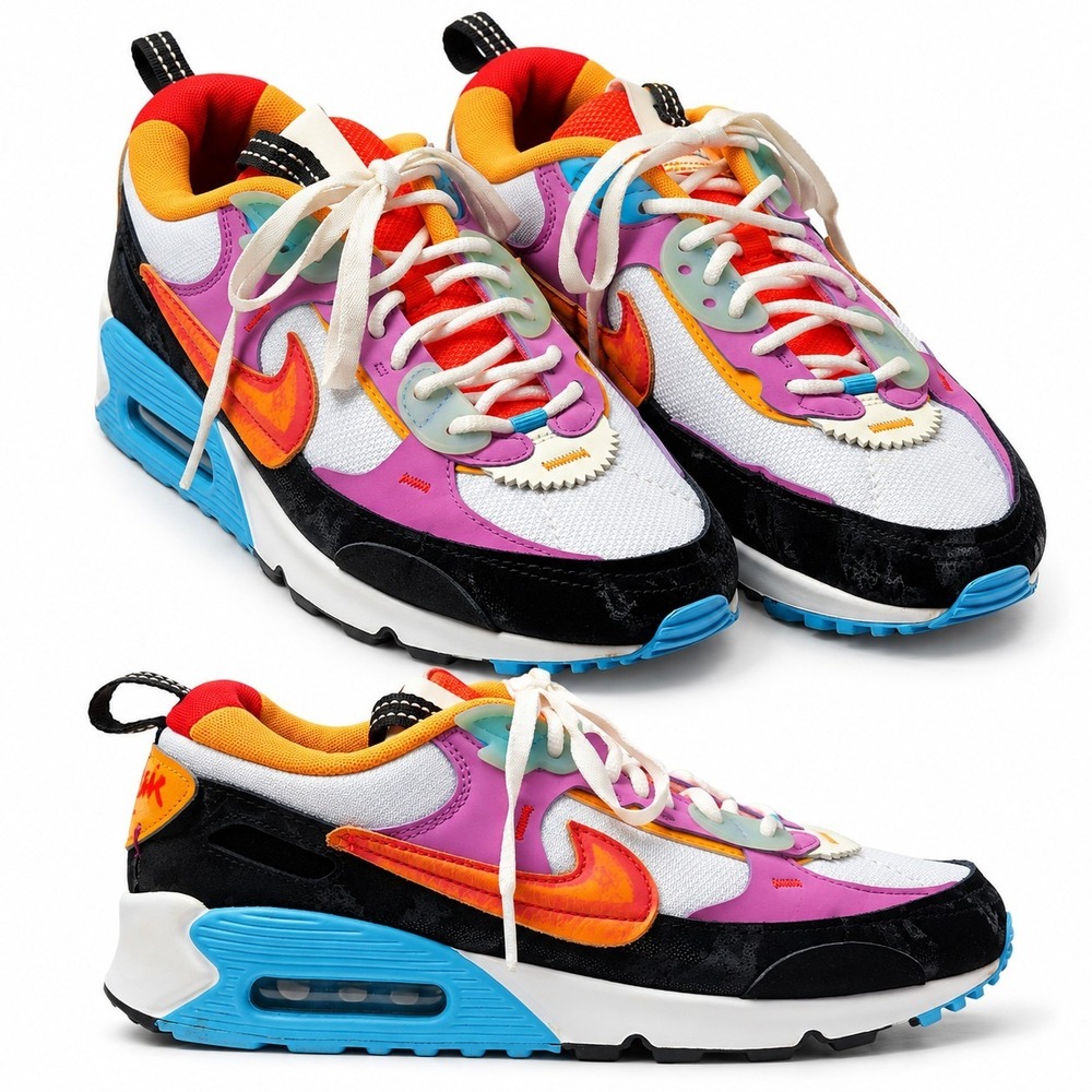 NIKE Air Max 90 Futura Lunar New Year Sneaker Womens Sz 8 Multicolor FD0821-100